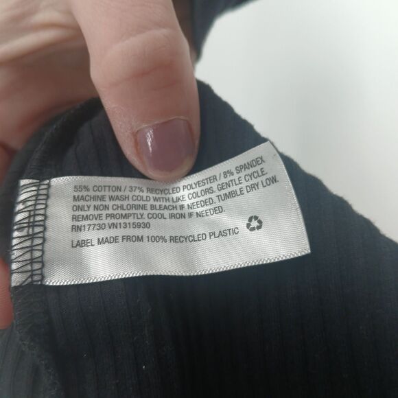 womens black long sleeve top a new day size XXL rouching blouse basic - Picture 6 of 6